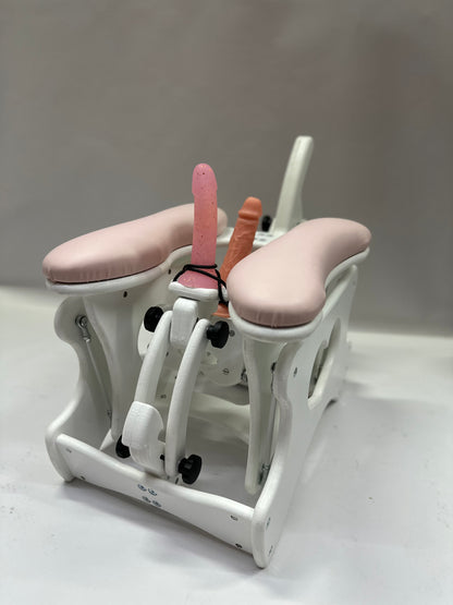 Intense Secret DP Double Rocker – Luxury Dual Positioning BDSM Chair (White/Pink)