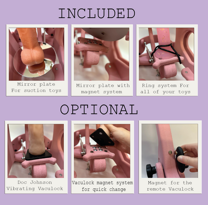 Intense Rocker – Luxury Adjustable BDSM Chair (Pink/Pink)