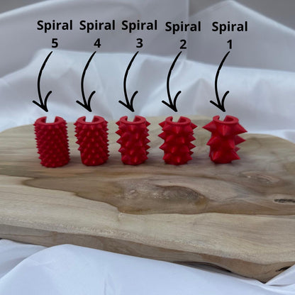 Duo Color Shibari Rope Thorn Spiral Spikes – Edge Play Set (5 or 10 Pieces)