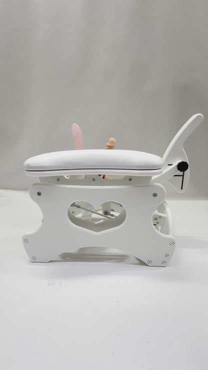 Intense Secret DP Double Rocker – Luxury Dual Positioning BDSM Chair (White/White)