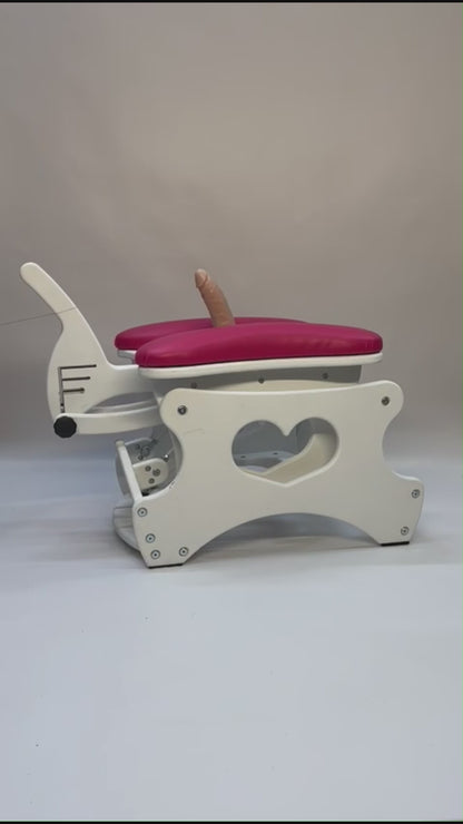 Intense Rocker – Luxury Adjustable BDSM Chair (White/HotPink)