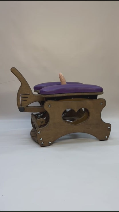 Intense Rocker – Luxury Adjustable BDSM Chair (Brown/Purple)