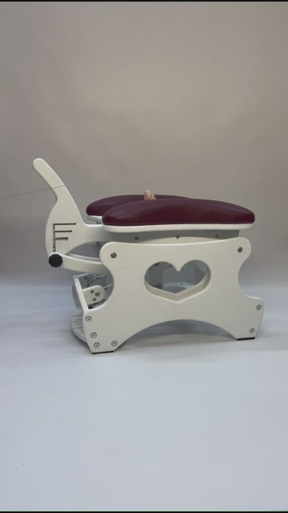 Intense Rocker – Luxury Adjustable BDSM Chair (White/Bordeaux)