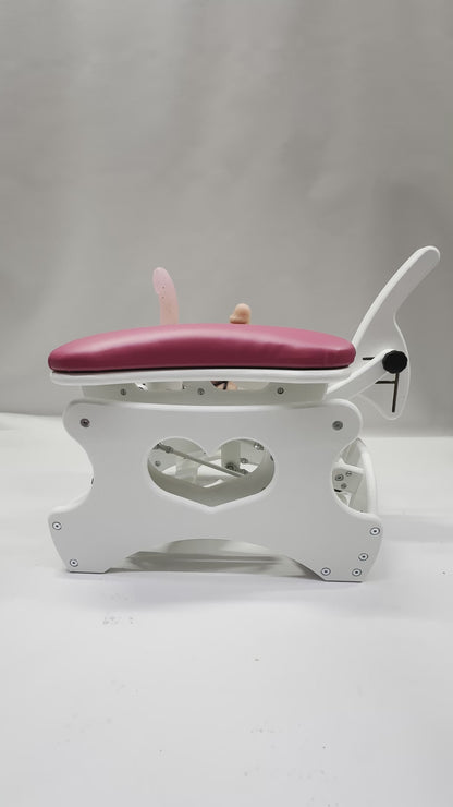 Intense Secret DP Double Rocker – Luxury Dual Positioning BDSM Chair (White/HotPink)