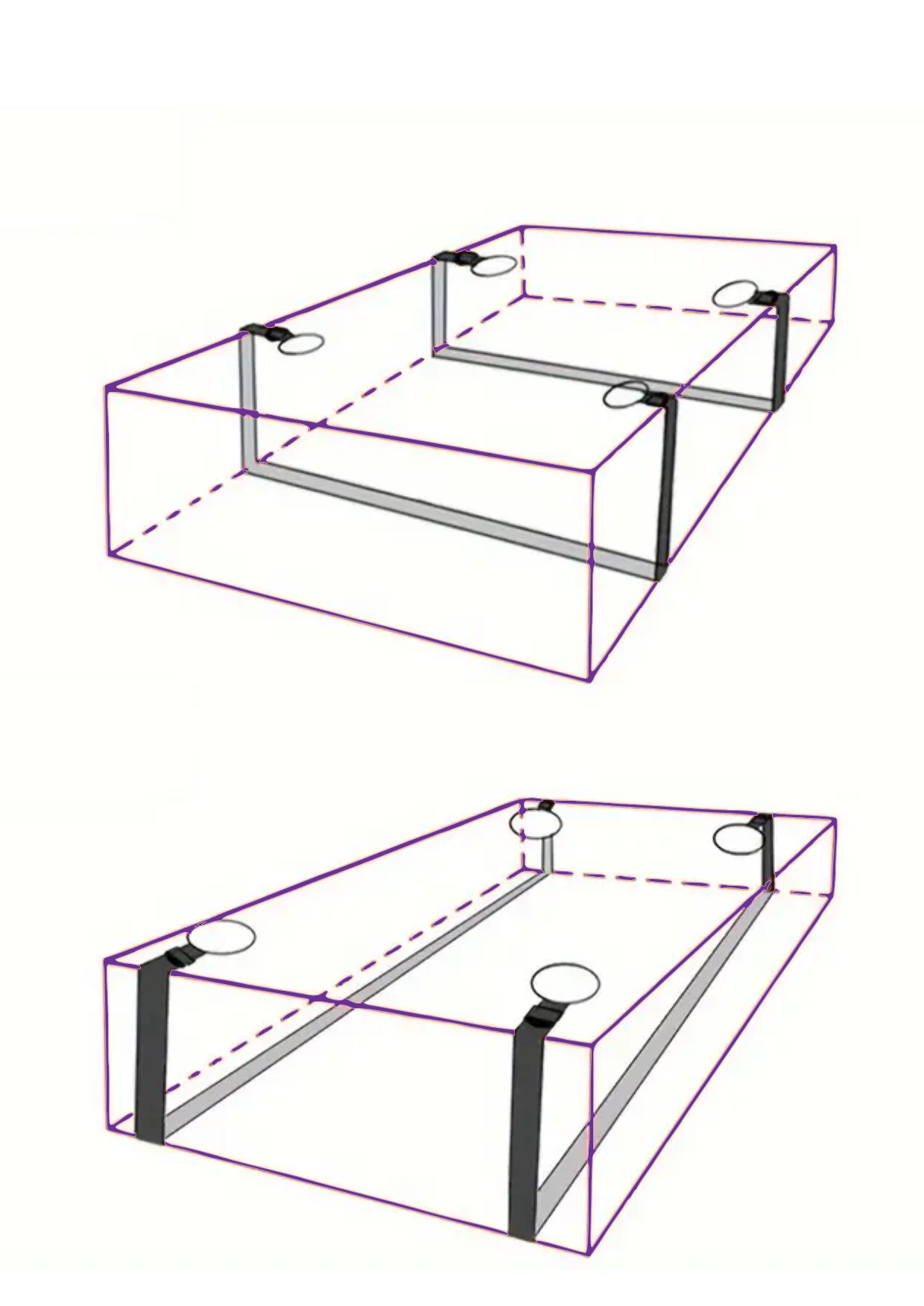 Adjustable Bed Restraint Set – Comfortable & Secure Under-the-Mattress Bondage Straps